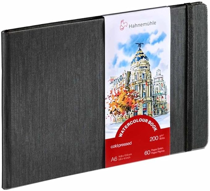 Watercolour Book 200g/m², Watercolor Notebook, A6, Landscape, 30 fls