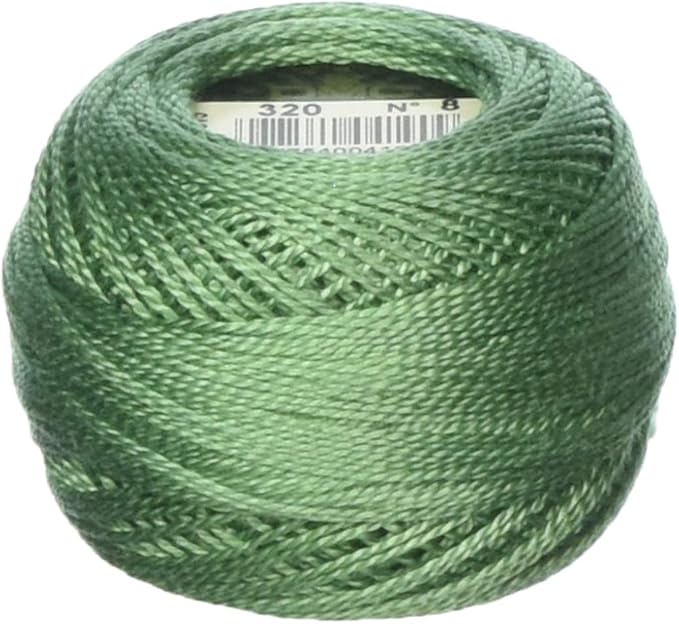 DMC 116 8-320 Pearl Cotton Thread Balls, Medium Pistachio Green, Size 8