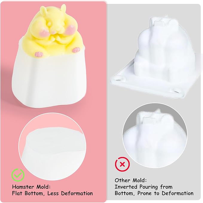 Taba Squishy Kit, Taba Squishy Making Kit for Beginner - 7oz 1:1AB Squishies Gel Set with 10 Mold, Guide, Flocking Powder for DIY Your Own Squishies for Stress Relief Gift for Adults&Kids