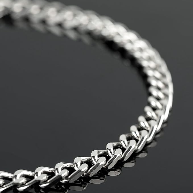 YOUBEIYEE 33ft/10m Cuban Chain Spool - Light Silver Plated Aluminum Chains for Men and Women Necklace and Bracelet DIY Jewelry Supplies