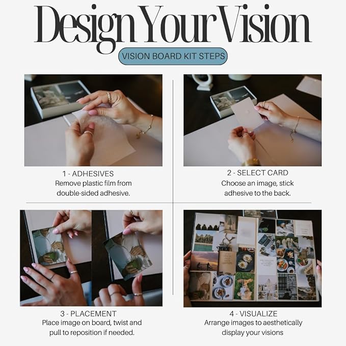 Daily Dopamine 2026 Vision Board Kit for Ambitious People, Foldable Mood/Dream Board for Manifestation, Visualization & Goal Setting,150 Aesthetic Images & Powerful Quote Cards - Vision Board Supplies