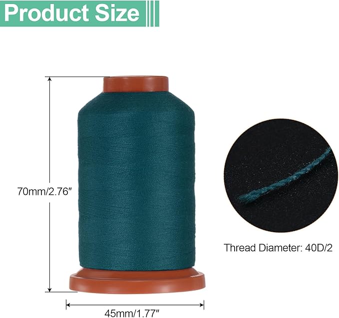 uxcell 40D/2 Sewing Thread 1100 Yards Polyester Household Sewing String Hand Stitching Polyester Cord for Clothing Stitching Shoe Bag Repairing DIY Craft Navy Blue