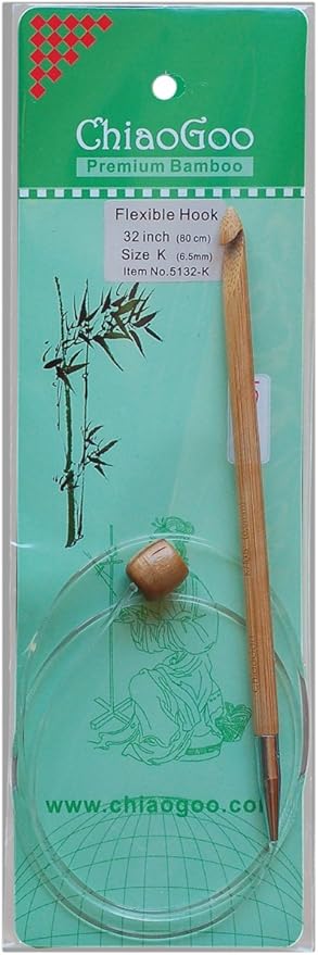 ChiaoGoo 32-Inch Flexible Tunisian Hooks, K10.5/6.5mm (5132-K)