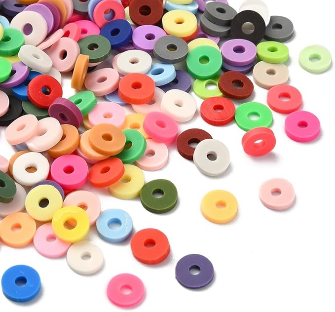 Echoed Elegance Clay Beads 2 Boxes Bracelet Making Kit, 7448 pcs Beads for Jewelry Making, Round Letter Beads with Charm and Elastic Strings, Friendship Bracelets Holiday Gifts for Girls Adults