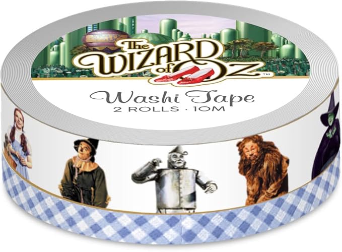 Paper House Productions The Wizard of Oz Set of 2 Foil Accent Washi Tape Rolls for Scrapbooking and Crafts - Rainbow Characters