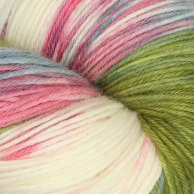 KnitPro Symfonie Fingering Weight Hand Dyed Variegated Yarn Skein | Extra Fine Merino Wool & Polyamide Blend for Knitting & Crocheting, Oeko-TEX Certified 400m, 100g | Terra Summer Romance