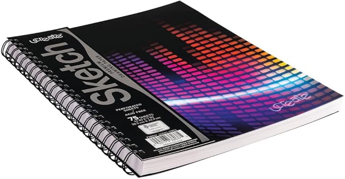 UCreate Fashion Poly Sketch Book, Sonic Vibes, 9" x 12", 1 Count