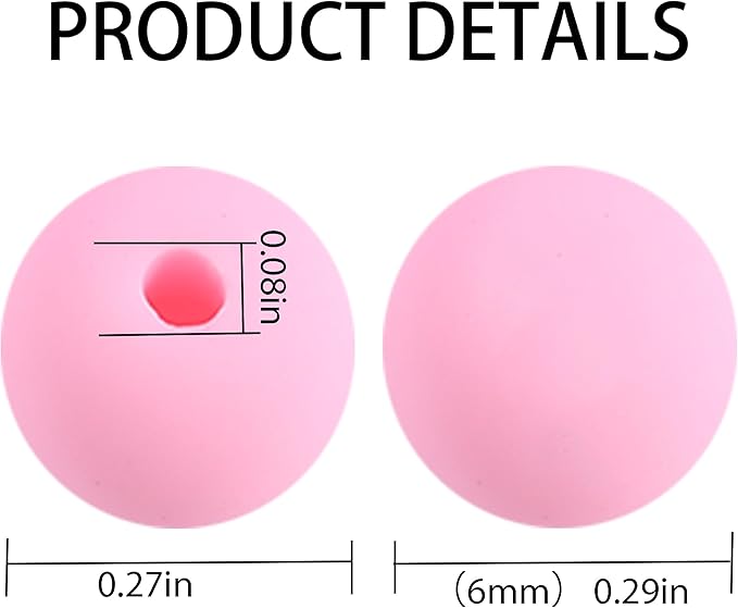 250Pcs Pink Clay Beads for Bracelets Making, 6mm Round Beads for DIY Necklace Earring Making Kit