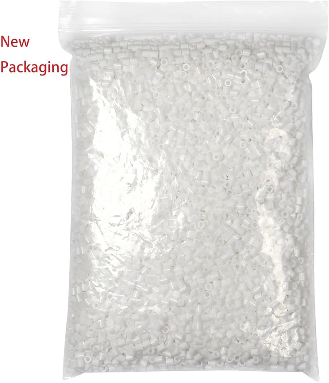 banchelle fuse beads melting beads refills for 5 mm fuse bead board, about 7000 pcs (white)