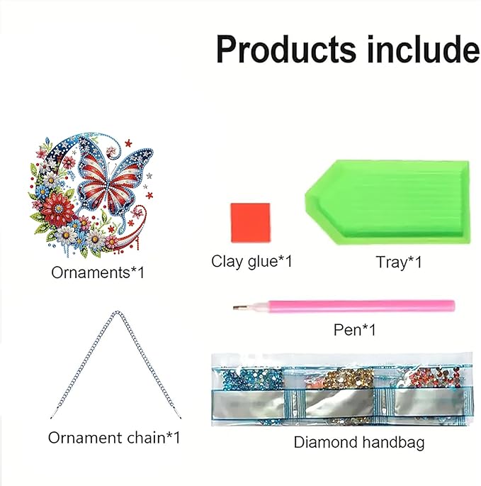 AIBOERL Diamond Art Hanging Kit for Adult,Special Shaped Rhinestone,Double Sided 5D DIY Acrylic Diamond Art Painting Wall Hanging Kits Hanging Ornament (Independence Day)