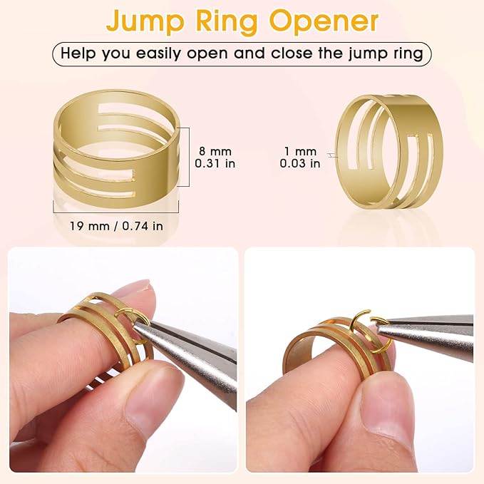 4600pcs gold jump rings with jump rings open/close tools for jewelry making and necklace repair (assorted sizes)