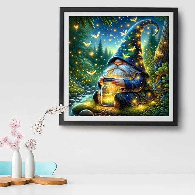 3 Pack Gnome Stamped Cross Stitch Kits for Adults - Embroidery Kits for Beginners Adults,11 CT Patterns Dimensions Counted Cross Stitch Kits for Adults Arts Craft 12x12 inch
