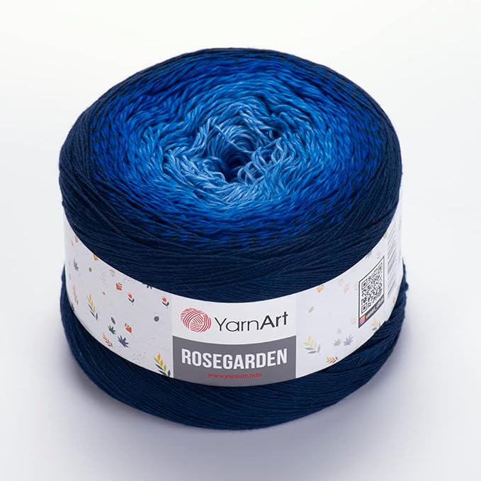 Yarn Art Flowers Rosegarden 100% Cotton 250gr 8.80 oz 1094yds Multicolor Cotton Yarn Rainbow Crochet Yarn Spring Summer (325)
