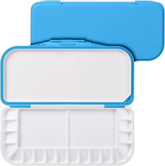 Mr. Pen- Airtight Watercolor Palette with Lid, Blue, 18 Wells and 2 Mixing Areas, Empty Watercolor Palette, Paint Pallet with Lid, Folding Paint Tray