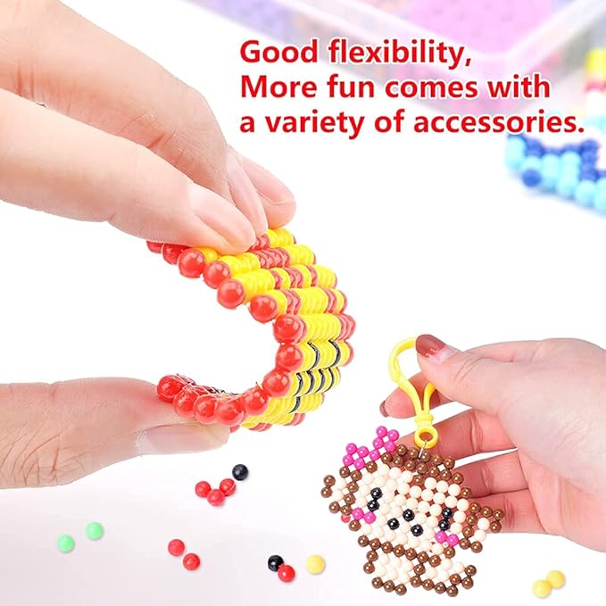 non-iron fuse beads kit 5mm 24 colors 3600 no heat beads refill accessories pack for christmas tree decorations