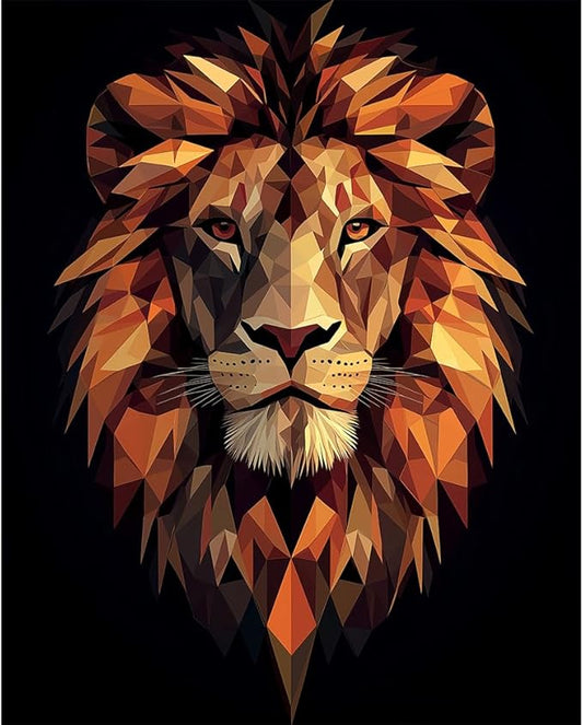 Natuyalo Lion Totem DIY Paint by Numbers for Adults, Animals Abstract DIY Adult Paint by Number Kits Acrylic Canvas Painting for Adults Beginners Art Crafts, No Frame (16" x 20")