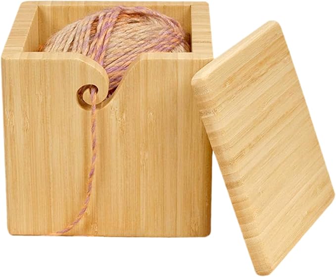 Bamboo Yarn Bowl and Crochet Hooks Set, 10 Pcs Long Crochet Hooks Tools Kit for DIY Wool Braid Craft, Toy, Hairpin Lace, Baby Socks, Shawl, Handmade Crochet Kit for Wife, Mum, Grandmother Gift