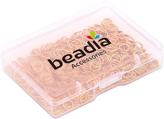 18K Gold Plated Jump Rings Non Tarnish 6mm 400pcs for Jewelry Making Findings