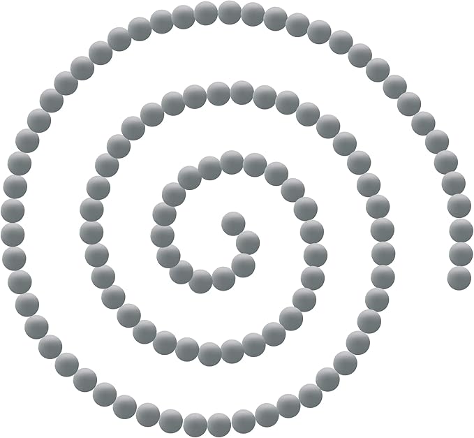 DIYOMR 100Pcs 15mm Dark Grey Round Silicone Beads for Jewelry Making