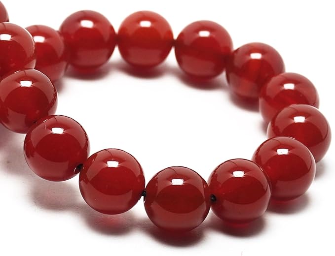 Natural Stone Beads for Jewelry Making - 6mm Gemstone Round Beads for Bracelets(59-62pcs, Red Agate)