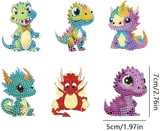 Diamond Painting Keychains Kits, Double Sided Diamond Art Keyrings for Adults, DIY Art Key Rings Ornaments Kits