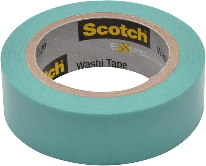 Scotch Expressions Washi Tape, .59" x 393", 1 Roll/Pack, Pastel Blue (C314-BLU2)