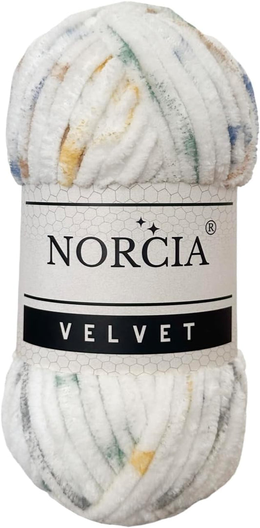 Soft Velvet Yarn Chenille Yarn for Crocheting Super Bulky 100g (74.3 yds) Baby Blanket Yarn for Knitting Amigurumi Yarn for Crochet Weaving Craft