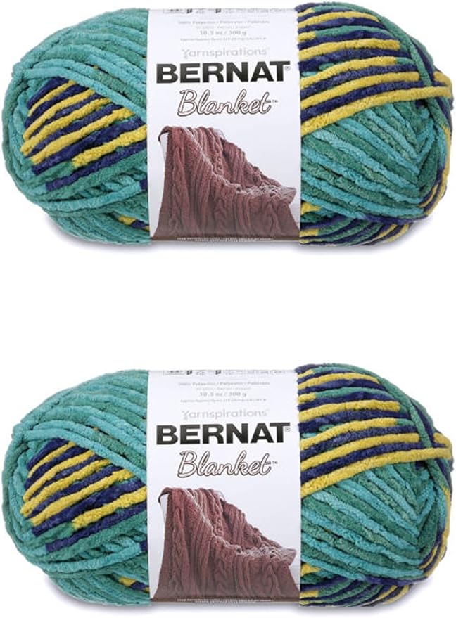 Bernat Blanket Dorset Yarn - 2 Pack of 300g/10.5oz - Polyester - 6 Super Bulky - 220 Yards - Knitting/Crochet