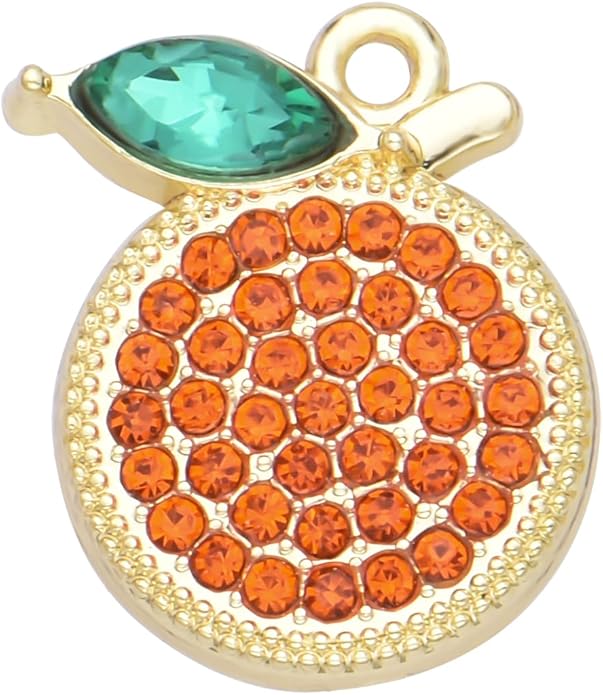 Pack of 20 Rhinestone Charms Gold Plated Pendants Pave Crystal Accessories for Necklace Bracelet Jewelry Making DIY Crafting