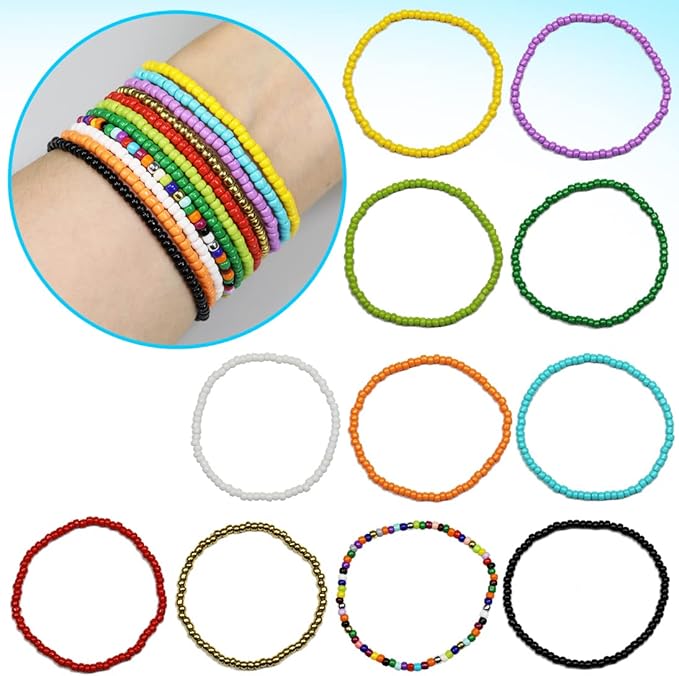 Bala&Fillic Opaque Silver Color 3mm Seed Beads About 3600pcs/100Grams in Bag, 8/0 Glass Craft Beads for Making Bracelet and Necklace (Silver)