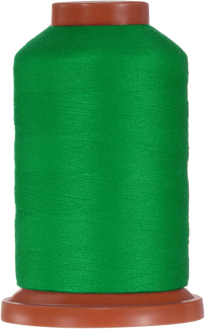 uxcell 40D/2 Sewing Thread 1100 Yards Polyester Household Sewing String Hand Stitching Polyester Cord for Clothing Stitching Shoe Bag Repairing DIY Craft Christmas Green