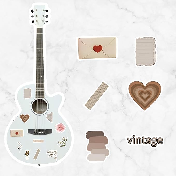120Pcs Vintage Stickers, Scrapbook Aesthetic Sticker, Scrapbooking Supplies, Daily Planner, Waterproof for Water Bottles, Handbook, Junk Diary Stickers for Teens Adults, DIY Paper Crafts