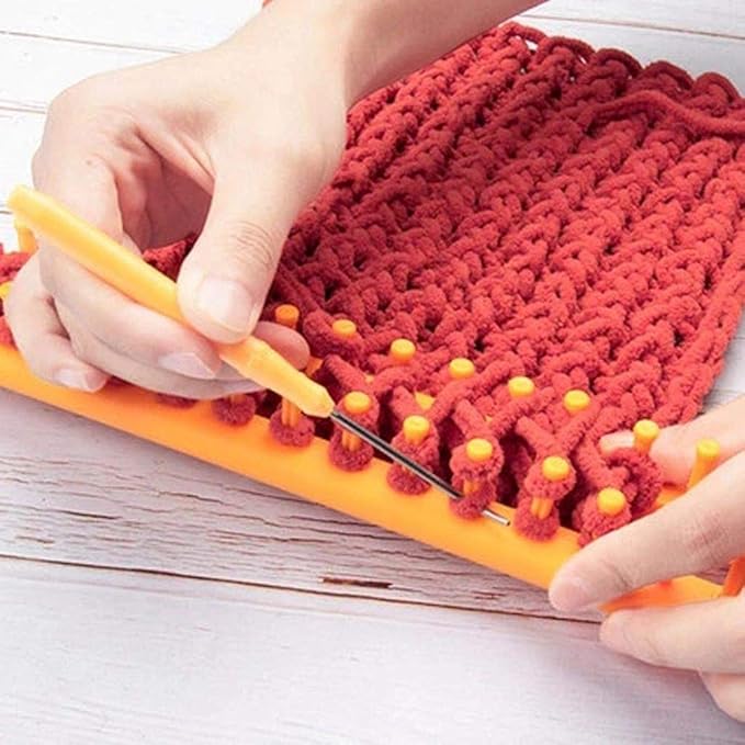 JapanAmStore 1Pcs Long Knitting Loom DIY Weaving Loom for Scarf Sweater Shawl Knit Weaving Tool (M)