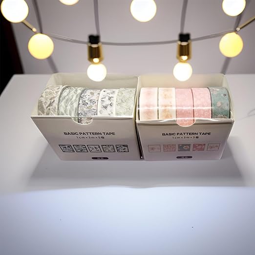 10 Rolls Washi Tape Set,Scrapbook Tape,Washi Tape Organizer,Decorative Tape,Vintage Floral Washi Tape Set,Creative Decorative Tapes,for Arts, DIY Crafts, Journals, Scrapbooking, Wrapping