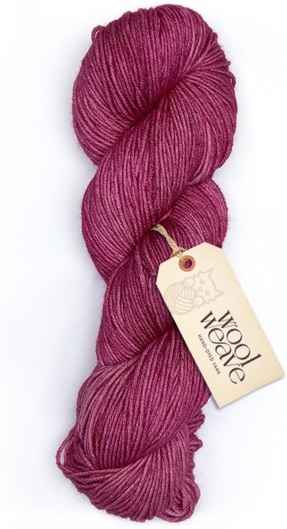 Superwash Merino Wool Yarn for Knitting & Crocheting - Premium Hand Dyed, 100gr, 240 Yards, Dk Weight - Luxurious, Soft & Durable Dusty Rose Yarn