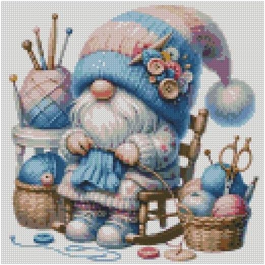 sewing gnome stamped cross stitch kits gnome cross stitch patterns,dimensions cross stitch kits embroidery kit arts and crafts for beginners 13.7x13.7 inch