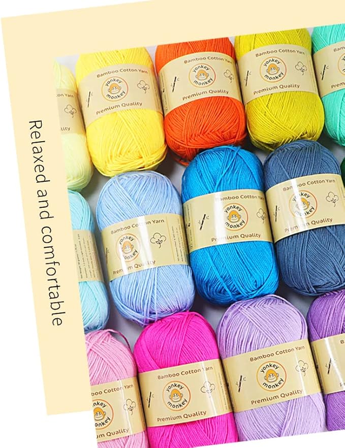 10-Pack of Yonkey Monkey 500 Grams Yarn - 70% Rayon derived from Bamboo, 30% Cotton - Imported - Cyan 9062