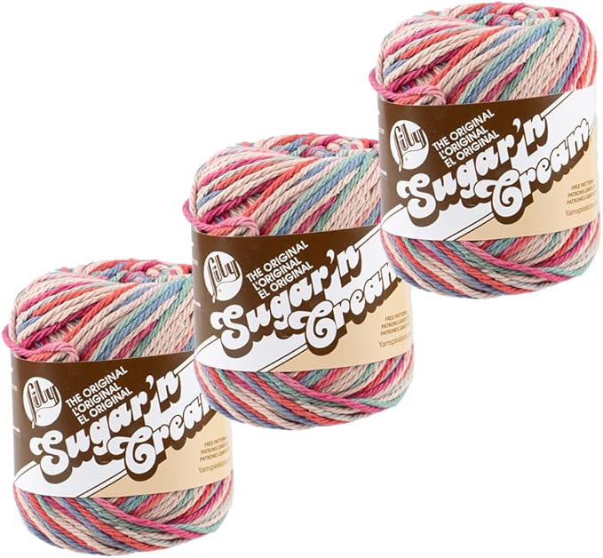 3 Pack 100% Cotton Yarn - Size 4 Medium Weight - Perfect for Crafting, Clothing, Accessories and More!