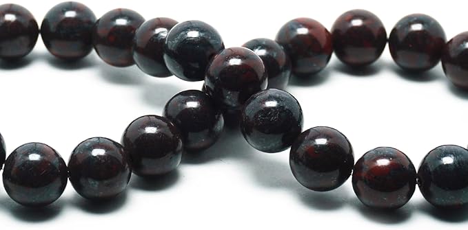 6mm Natural Stone Beads for Jewelry Making - Gemstone Round Loose Beads for Bracelets(58-62pcs, Red Jasper)
