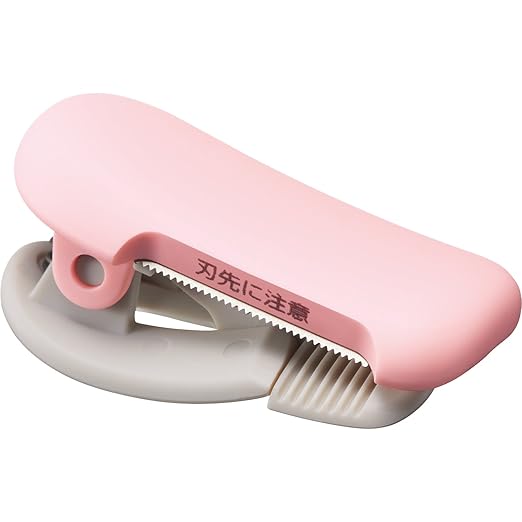KOKUYO Washi Tape Cutter, Masking Tape Dispenser, Mini Portable Light Cutting, Clip Type (10-15mm, Light Pink)