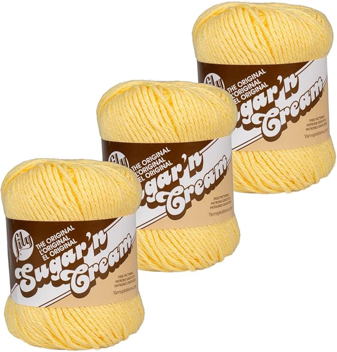 3 Pack 100% Cotton Yarn - Size 4 Medium Weight - Perfect for Crafting, Clothing, Accessories and More!