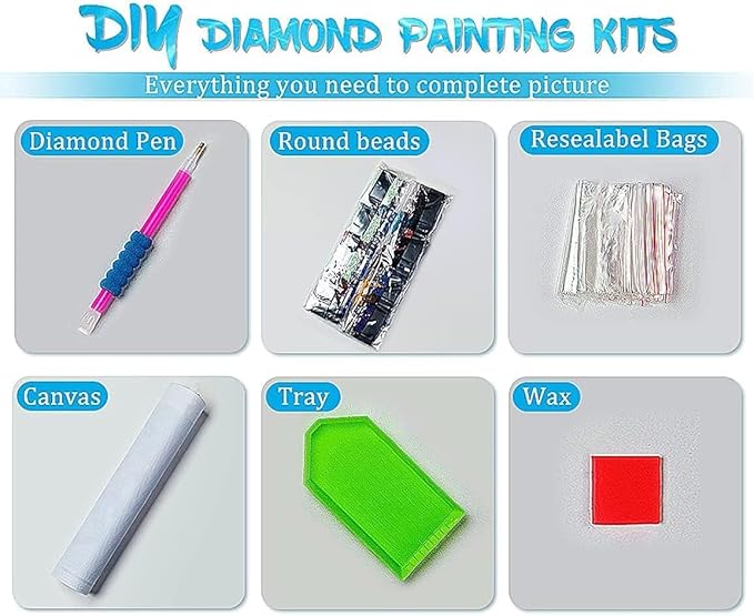 Mrnsiet Dragon Diamond Painting Kits for Adults,5D DIY Moon Diamond Art Crystal Diamond Paintings Full Round Drill, Paintings with Diamonds Gem Art for Home Wall Decor 12x16 Inch