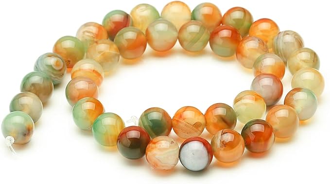 youngbling natural gemstone beads for jewelry making,6mm peacock agate polished round smooth stone,genuine real stone beads for bracelet necklace 15 inch