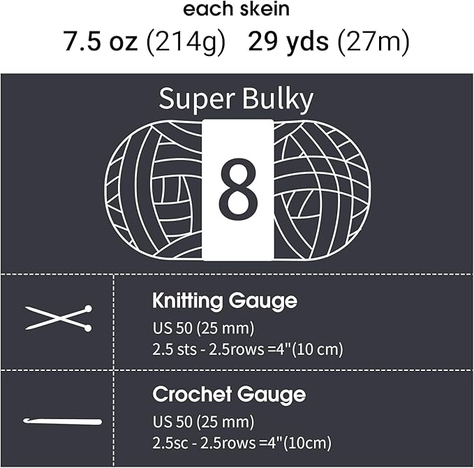MABOZOO Tie Dye Chunky Yarn for Crocheting & Knitting, 8 Pack - Soft Plush Grey Fluffy Jumbo Chenille Yarn,Giant Thick Fuzzy Bulky(26 yds, 8 oz Each Skein)