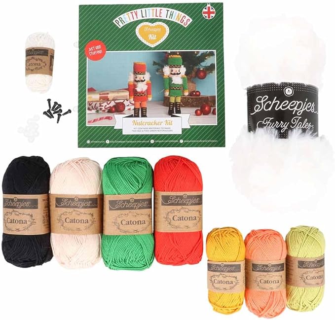 Scheepjes Nutcracker Crochet Kit - Catona and Furry Tales Yarn