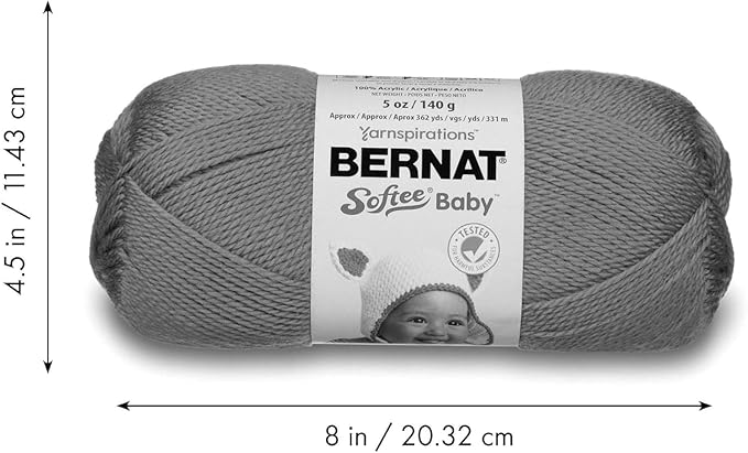 Bernat Softee Baby Yarn, 5 oz, Petunia, 1 Ball