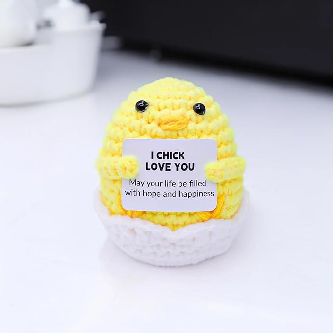 NSSHEL Easter Eggs Decorative Knitted Easter Eggs Ornaments Handmade Crochet Artificial Decor Mini Cute Crochet Gifts for Holiday Party Home Garden Accessories