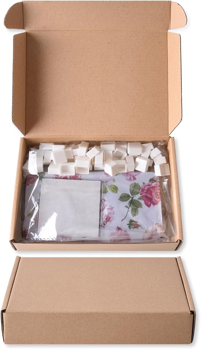 40Pcs Empty Half Pans with Magnetic Stripe Watercolor Paint Travel Tin Palette Case, Artist Paints Half Pan Kits for DIY Watercolor Oils or Acrylics Painting Art Drawing Pink Rose