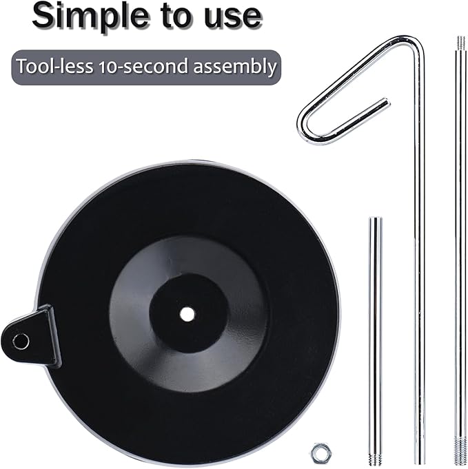 Simthread Spool Holder for Embrodiery, Sewing and Quilting Thread, All Metal Thread Stand, Black