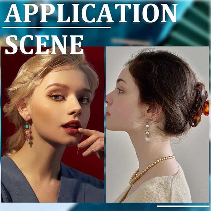 SUNNYCLUE 10 Pairs Baroque Earrings for Women Vintage Earrings for Women Trendy 2025 Acrylic Antique Bronze Tibetan Style Retro Turquoise Gemstone Bohemian Boho Jewelry Set Christmas Wedding Gift DIY